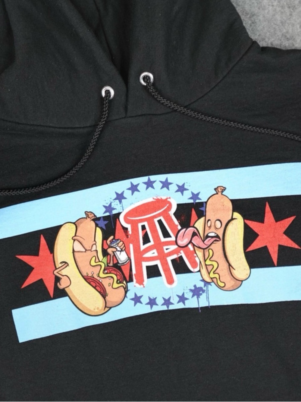 Chicago flag barstool hoodie sweater men’s small
